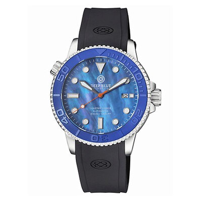 Deep Blue Master 1000 Collection Automatic Watch MAS1KBLKPLATMOP ...