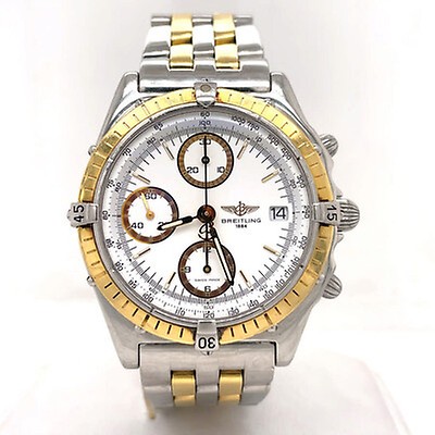 Breitling Chronomat 41 Automatic Black Dial 18kt Rose Gold and Steel ...