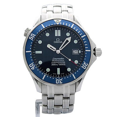 Omega Pre-owned Omega Seamaster Automatic Chronometer Blue Dial Men's ...