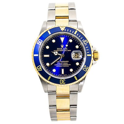 Rolex Submariner Date Blue Dial 18K White Gold Oyster Bracelet ...