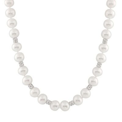 Bella Pearl Triple Row Black And White Freshwater Pearl Necklace Pcsr 