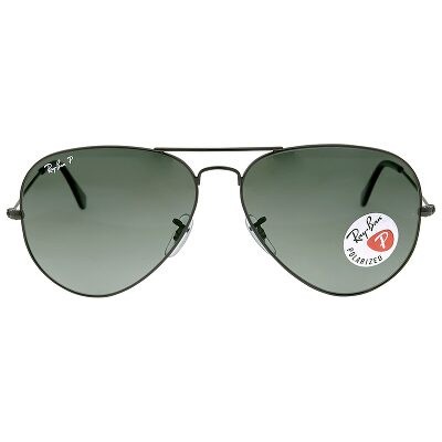 ray ban aviator black polarized 62mm