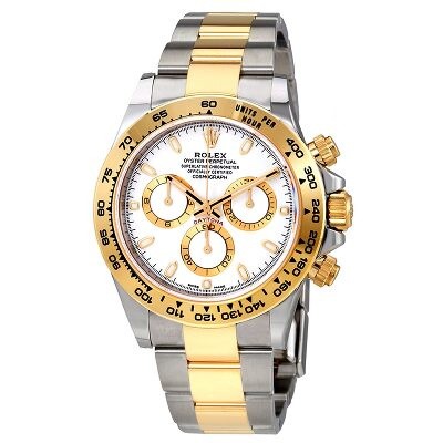 Rolex Cosmograph Daytona White Dial Stainless Steel And 18k Yellow Gold Oyster Bracelet Bracelet Automatic Men S Watch Wso wso Rolex Cosmograph Daytona Jomashop