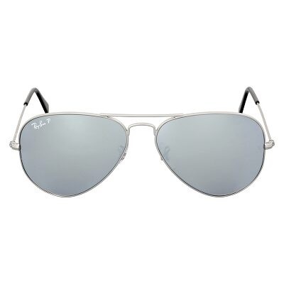 ray ban aviator silver flash polarized