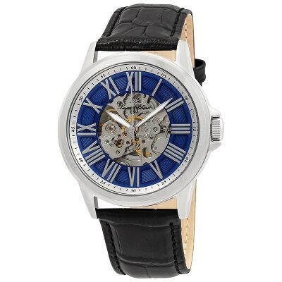 Fossil Grant Automatic Navy Blue Skeleton Dial Men's Watch ME3102 ...