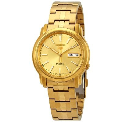 seiko 5 automatic 21 jewels gold price