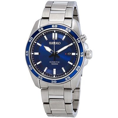 seiko kinetic 100m blue