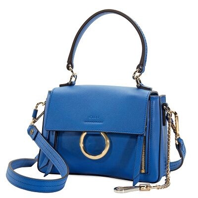 Chloe Faye Shoulder Bag- Vinyl Blue C17SS231H2O 44F - Handbags, Chloe ...