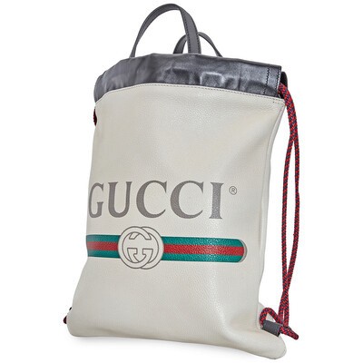 Gucci Printed Logo Leather Backpack 516639 0GCBT 8821 - Handbags, Gucci ...