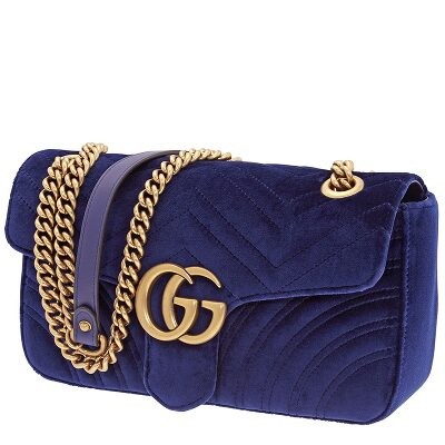 blue gucci marmont bag