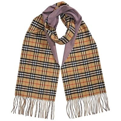 Burberry Contrast Check Cashmere Merino Wool Jacquard ...