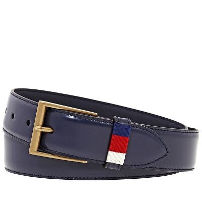 gucci blue and red stripe belt