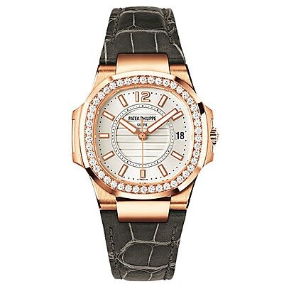 Patek Philippe Complications Black Mother of Pearl Dial Diamond Bezel ...