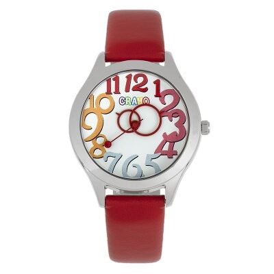 converse 1908 matte white dial red canvas unisex watch