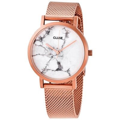 Cluse Minuit White Dial Grey Leather Ladies Watch CL30006 CL30006 ...