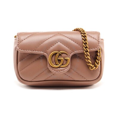 pink gg marmont coin case bag