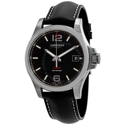 Longines Conquest V.H.P. Black Carbon Dial Men's Watch L3.716.2.66.9 L3 ...