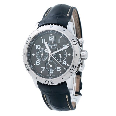 Breguet Classique Automatic Ultra Slim Silver Dial Black Leather Men's ...