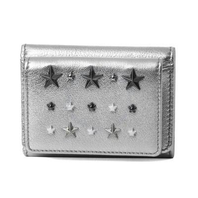 Jimmy Choo Ladies French Purse wallet Stars White/Silver Nemo ...