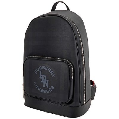 burberry men's black nylon backpack