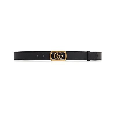 gucci double g silver belt