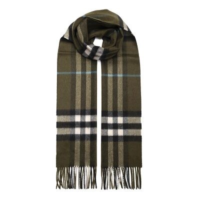 Burberry The Classic Check Cashmere Scarf- Mid Camel 8016399 - Apparel ...