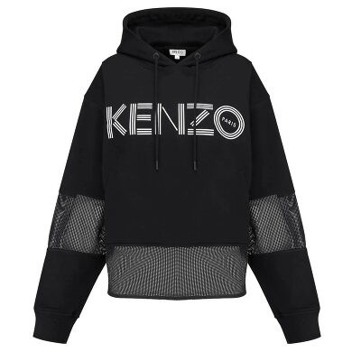 kenzo logo hooded sweatshirt