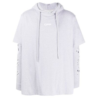 off white grey hoodie