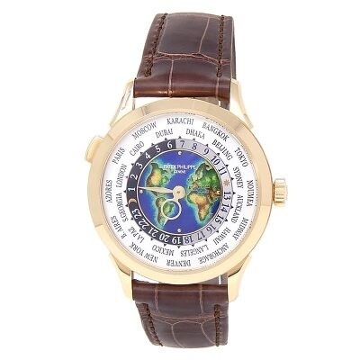 Patek Philippe Calatrava Automatic White Dial Black Leather Men's Watch ...