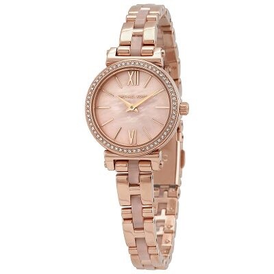 Michael Kors Catlin Champagne Crystal Pave Dial Ladies Watch MK2375