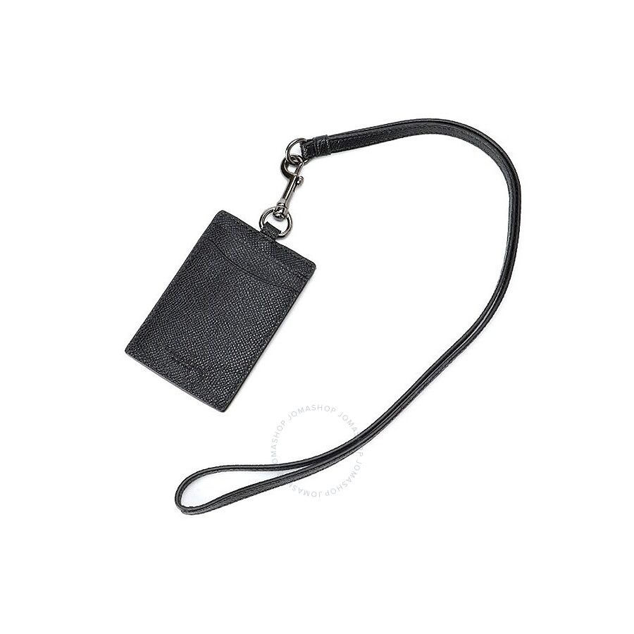 Coach Charcoal Men's ID Lanyard Card Case 68231 CHR Handbags by Type