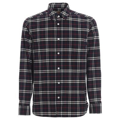 burberry check stretch cotton shirt