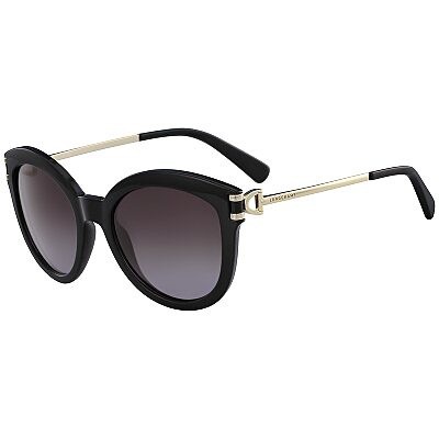 Longchamp Brown Gradient Round Ladies Sunglasses LO607S 001 59 LO607S ...