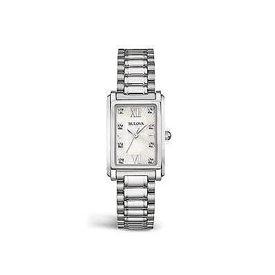 Bulova Rosedale Diamond Mother of Pearl Dial Stainless Steel Ladies ...