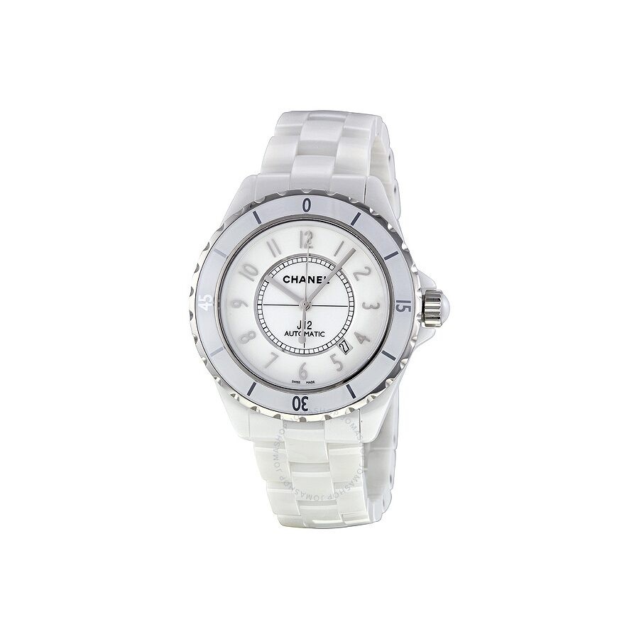 Chanel J12 Moon Phase Mother of Pearl Dial White Ceramic Ladies Watch ...