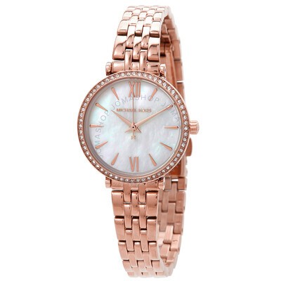 Michael Kors Darci Green Dial Ladies Rose Gold Tone Watch MK3552 MK3552 ...