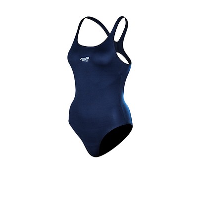 Traje de baño Flex Band con sujetador de natación para mujer, negro/azul