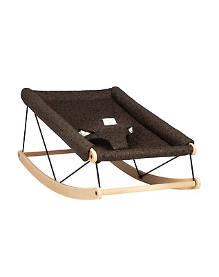 White Velcro Strap Bamboo Folding Chair Cushion