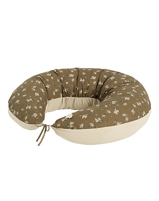 Nobodinoz - Luna Confetti Organic Cotton Nursing Cushion - Green