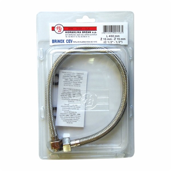 VEZNA CEV ZA KOTLIČEK BRINOX 450 15 MM-15 MM