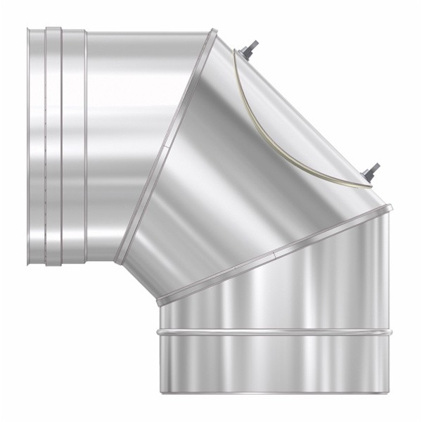 DIMNIŠKI PRIKLJUČEK SIGMANOVA KOLENO FI 130/90 ST INOX Z VRATCI