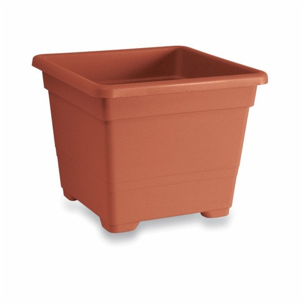 PE SADILNI LONEC KVADRAT 27 CM TERAKOTA