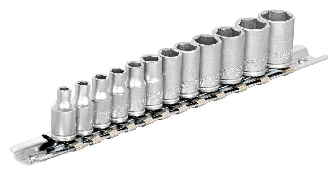 GARNITURA NASADNIH KLJUČEV 1/4" UNIOR NA OBEŠALU 4 - 13 MM/12-DELNA ART. 188H6P12 (622628)
