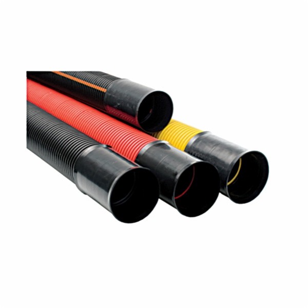 PE DVOSLOJNA KABELSKA CEV STIGMAFLEX 110 X 6000 KOEX ČRNA Z RDEČO ČRTO
