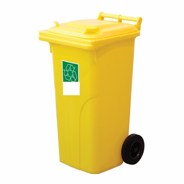 KONTEJNER - ZABOJNIK EKO LUX SMETNJAK 120 L PVC RUMEN ZABOJNIK+KOLO+OS