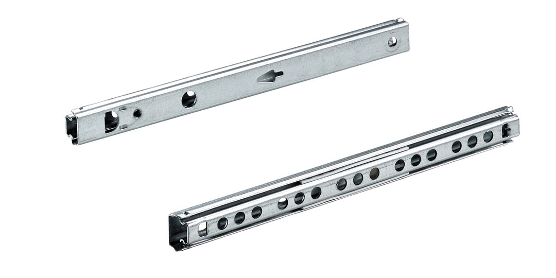 KROGLIČNO VODILO ZA PREDAL HETTICH DIY 195-305 MM, DELNI IZVLEK, UTOR PREDALA 17MM, POCINKAN