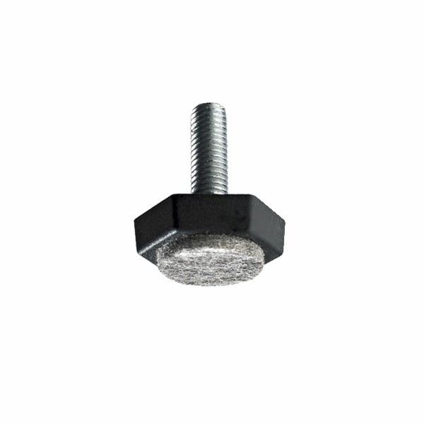 REGULACIJSKA NOGICA HETTICH DIY M8X23XFI 30 MM, ČRNA S FILCEM