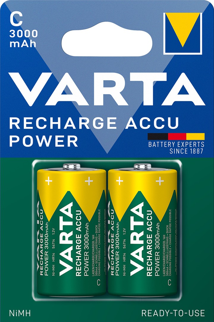 POLNILNI BATER.VLOŽEK VARTA ACCU C R2U 3000 MAH BL/2