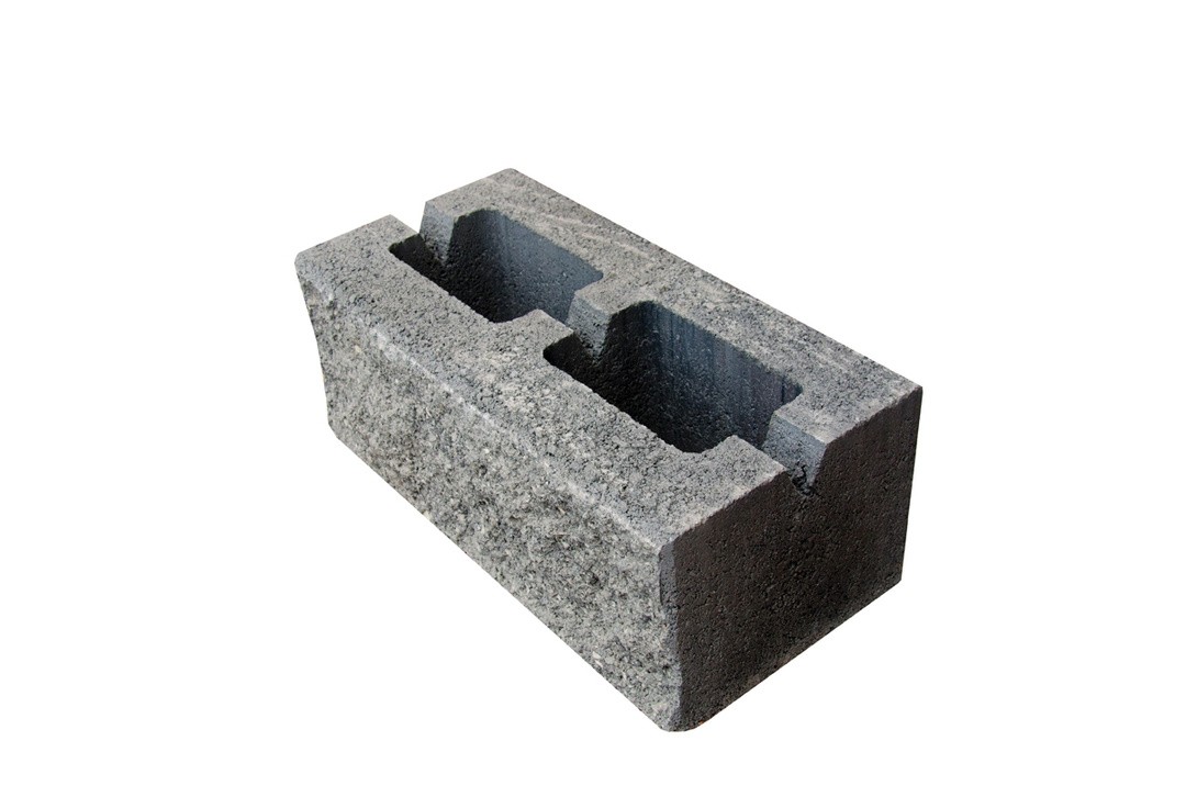 BETONSKI IZDELEK GOREC LOMLJEN ZIDAK DVOSTRANSKI 40X20X16 CM MIX SIVO-ČRN