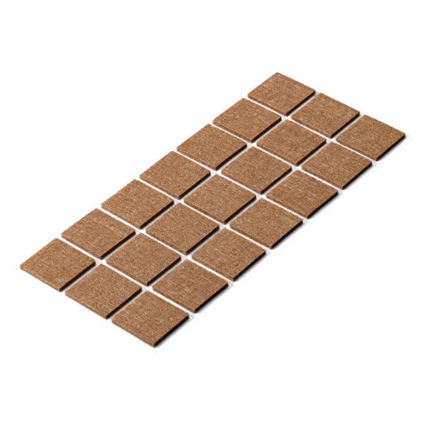 DRSNIK HETTICH DIY,SAMOLEPLJIV 30X30X2 MM, RJAV SINTETIČNI FILC, V ZAVOJU JE 21 KOS